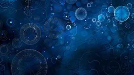 Obraz premium 3D abstract blue geometric line on dark blue background texture