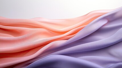 Soft abstract background concept. Soft, flowing silk fabric in vibrant pastel colors creating an elegant texture.