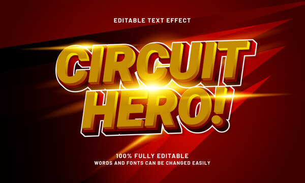 Fototapeta circuit hero editable text effects with a race and game theme