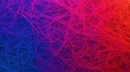 Fototapeta premium Vibrant Interconnected Lines Forming Futuristic Abstract Network Pattern