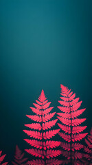 Vibrant Pink Fern Illustration