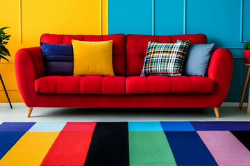 Colorful Living Room Illustration