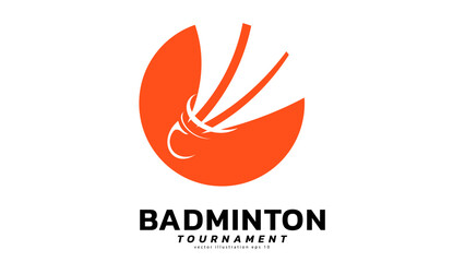 Badminton Shuttlecock Logo symbol vector, Modern design and beautiful colors isolated on white background, can use for  Badminton Championship Logo , illustration Vector EPS 10