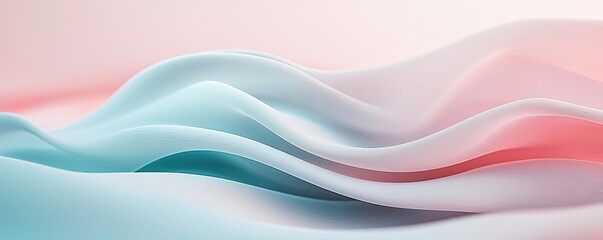 Soft abstract background concept. Soft fabric waves in pastel colors, creating a serene and dreamy atmosphere.