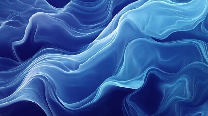 Obraz premium Abstract Blue Gradient Wave Background with Transparent Layers