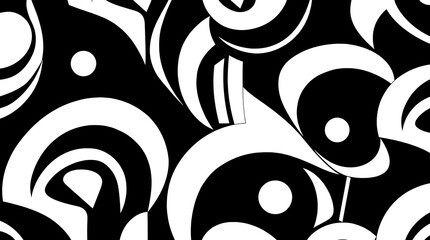 Abstract Monochrome Swirl Pattern 