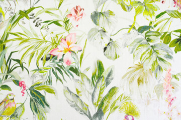 Fototapeta premium Vintage nature floral pattern textile.