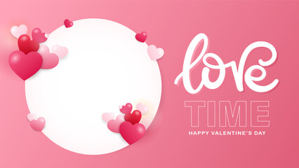 Valentine's Day concept, Flat Modern design, Cute love sale banner or greeting card,  illustration Vector EPS 10