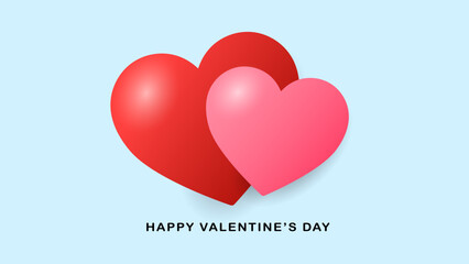 Valentine's Day concept, Flat Modern design, Cute love sale banner or greeting card,  illustration Vector EPS 10