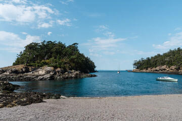 Fototapeta premium Beach on Patos Island in the San Juan Islands in the Pacific Northwest in Washington 