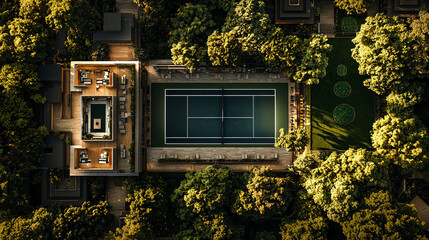 Aerial View of Luxurious Resort Complex