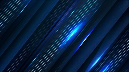 Obraz premium 3D abstract blue geometric line on dark blue background texture