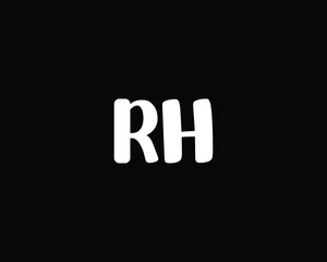 creative letter RH logo design template