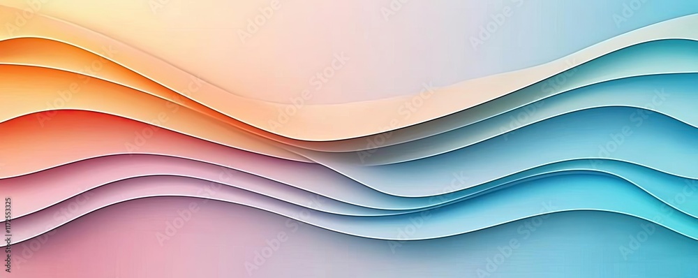 Poster Pastel abstract background idea. Abstract waves of color blending in a dynamic and smooth design pattern.