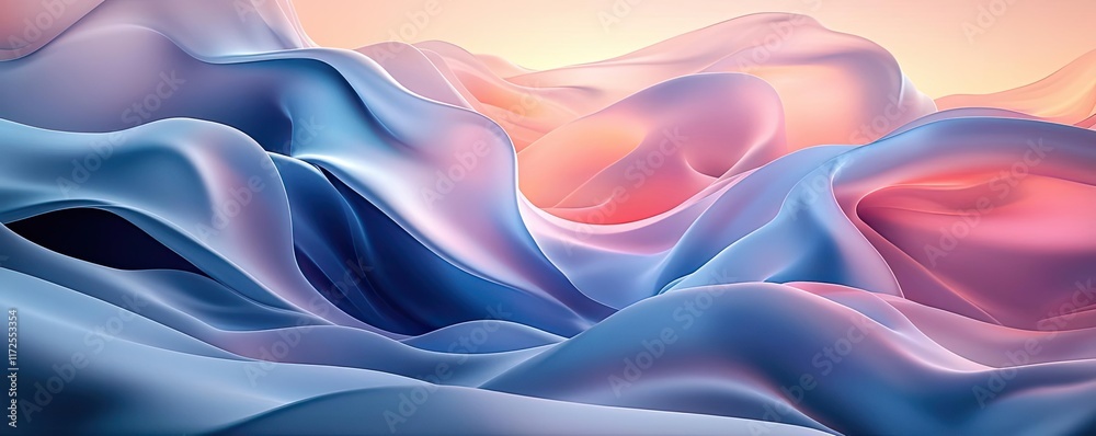 Aufkleber pastel abstract background idea. a vibrant, abstract landscape of flowing colors creating a serene a