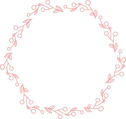 Flowers and Leaves Wedding Card Elements Illustration