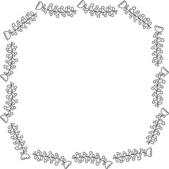 Flowers and Leaves Wedding Card Elements Illustration