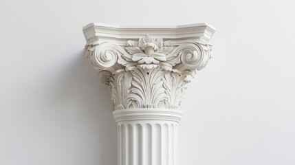 Obraz premium Elegant Corinthian Column with Fluted Shaft