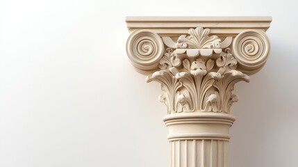 Fototapeta premium Intricate Ionic Roman Column Design Detail