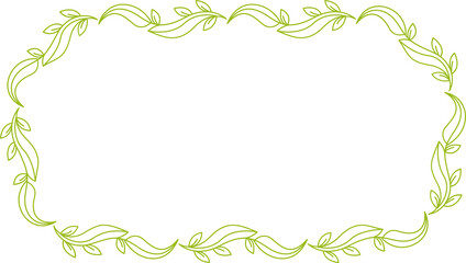 Floral Wreath Wedding Line Illustration

