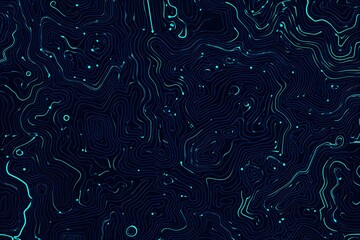 Fototapeta premium Abstract close-up of a glowing blue digital circuit board, showcasing intricate connections and technological design on a black background. 