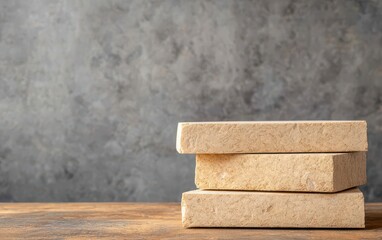 sustainable housing concept. Hempcrete Insulation Blocks Hemp-based composite materials providing thermal insulation and longevity