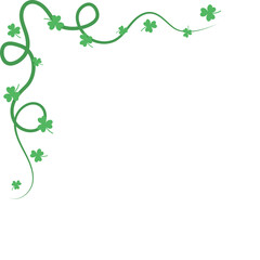 St. Patrick's Day Corner Border, Clover