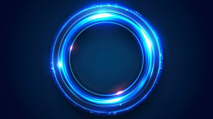 3D abstract blue geometric line on dark blue background texture