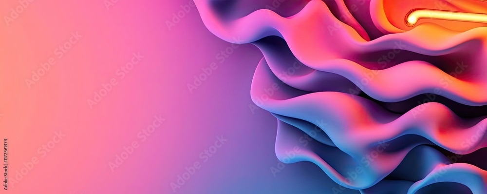 Poster neon abstract background idea. abstract colorful waves with smooth gradients and vibrant hues for cr