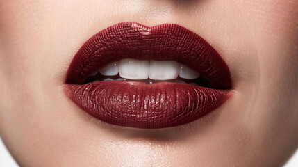Obraz premium dark red lipstick 