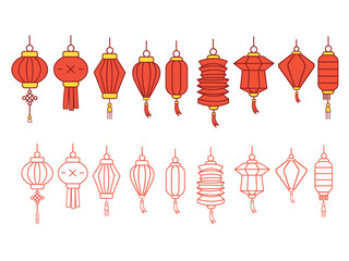 Ornament Imlek Icon Design SHeet
