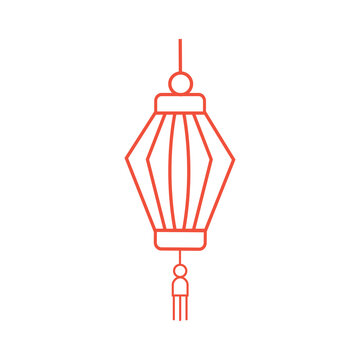 Latern Ornament Imlek Icon Design 