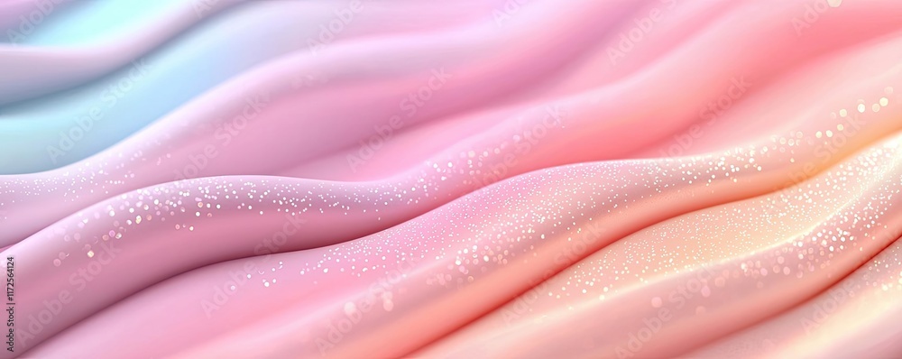 Poster glitter abstract background concept. a soft, wavy texture in pastel colors creates a serene and calm