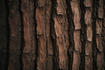 Obraz premium Dark Brown Tree Bark Texture Background