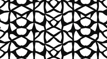 Fototapeta premium Abstract Black and White Geometric Pattern 