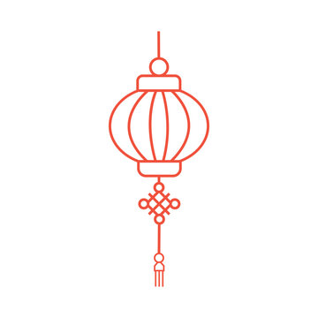 Latern Ornament Imlek Icon Design 