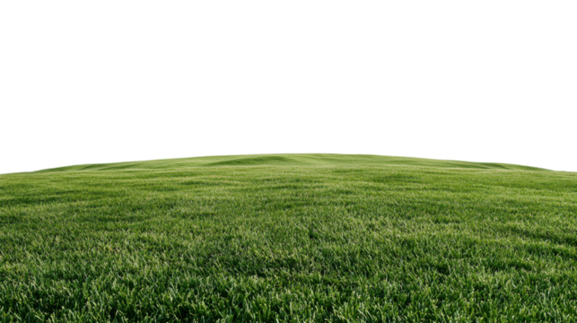 Lush Green Grass Field with Gentle Horizon Curvature and Vibrant Natural Landscape for Outdoor and Nature Themes