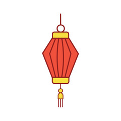 Latern Ornament Imlek Icon Design 
