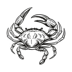 Crab Vector Style Clip Art Design