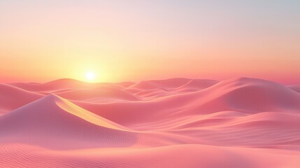 Pink Desert Sunset: A Serene Landscape