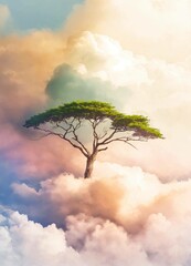 tree in clouds