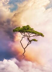 tree in clouds