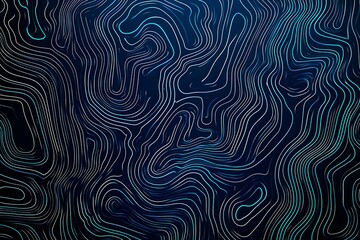 Naklejka premium Abstract close-up of a glowing blue digital circuit board, showcasing intricate connections and technological design on a black background. 