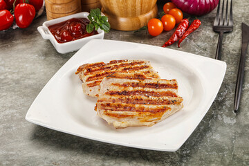 Tasty grilled pork meat steak