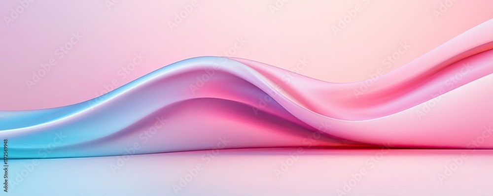 Aufkleber pastel abstract background idea. a smooth, flowing wave of pastel colors creating a serene and artis