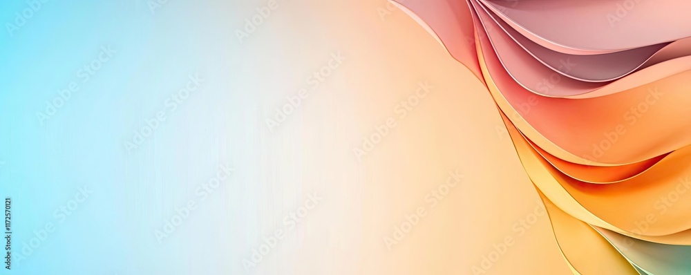 Poster Pastel abstract background idea. A vibrant abstract background with flowing waves of color blend seamlessly.