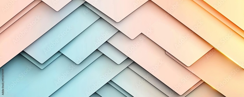 Poster Pastel abstract background idea. Abstract layered background with soft pastel colors creating a modern design aesthetic.