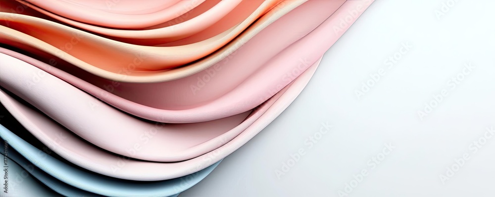 Aufkleber Pastel abstract background idea. Abstract design featuring soft waves of pastel colors creating a smooth flowing effect.