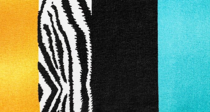 Leopard print, Zibra on fabric, cotton, satin Lycra 