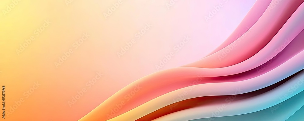 Poster Pastel abstract background idea. Vibrant abstract background with flowing waves in pastel colors and gradient effects.